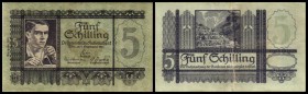 Österreichische Nationalbank (ab 1945)
 5 Schilling 1945/Ausgabe 1951, Abstand zum Druck eng, Richter-283/Anmerkung, K&K-238a III