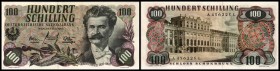 Österreichische Nationalbank (ab 1945)
 Lot 2 Stück, 100 Schilling 1.7.1960, Ser.D,A, Wien zu OeNB eng/weit, Richter-289(a,b) K&K-244 a,b II+