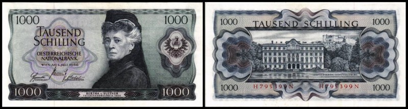 Österreichische Nationalbank (ab 1945)
 1000 Tausend Schilling 1.7.1966, Richte...