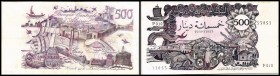 Republic - Banque Centrale D`Algérie
 500 Dinars 1.11.1970, P-129a, l. fleckig. III-