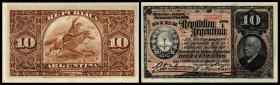 10 Cent. 1.11.1891, KN 13 mm lang ohne Beistrich, Serie I, P-210 I