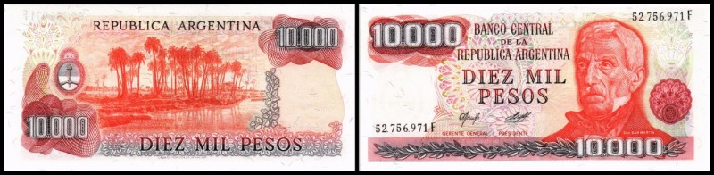 Währungsreform 1 neuer Peso = 100 alte Pesos
 10.000 Pesos o.D.(1976/83) Wz.Wap...