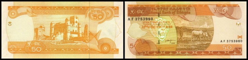 National Bank of Ethiopia
 50 Birr 2000/L.1992, Sign.6, P-49b I