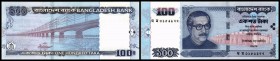 Bangladesh Bank
 100 Taka 2001/Sign. G7, Rahman links, P-37 I