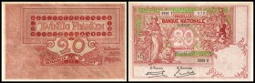 Königreich / Nationalbank
 20 Francs 23.2.1920, P-67 II+