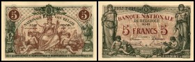 Königreich / Nationalbank
 5 Francs 3.1.1921, P-75b, letztes Datum II+