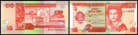 Central Bank
 5 Dollars 1.1.2002, P-61b, kleineres Format I