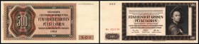 Deutsches Protektorat (1939-1945)
 500 Kronen 24.2.1942/II., Ser.Ka, Ro-565d, P-12a Nationalbank I