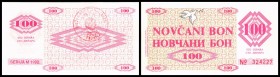 2. Provisorische Ausgabe / Novcani Bon
 100 Din. 1992, Rs. Stpl. FOJNICA No. (B-183a) P-6b I