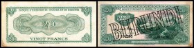 Prov. Ausgabe, Aufdruck auf Rwanda-Burundi
 20 Francs o-D.(1964 – altes Datum 5.10.1960 Rwanda-Burundi) P-3, Rs. Rand l. fleckig I
