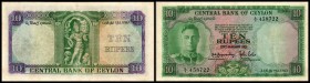 Central Bank
 10 Rupien 20.1.1951, P-48, min. fleckig III