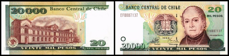 20.000 Pesos 1998/Massad-Carrasco, KN braun, P-159 I