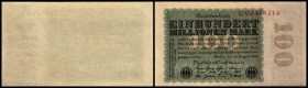 Weimarer Rep. - Reichsbank
 100 Mio.Mk 22.8.1923, P-107a, Ro-106a/119a I-