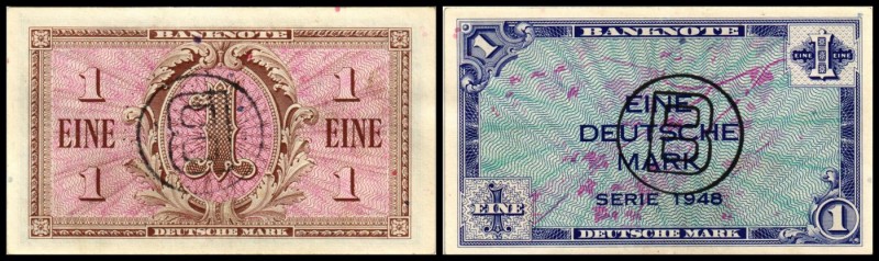 Bank Deutscher Länder - Westberlin
 1 D.Mk 1948, Stpl.B, P-2b, Ro-233a/WZBa I/I...