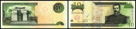 10 Pesos 2001, Dfa. De la Rue, Vs. oberer Balken breit (12,5 mm), P-165b I