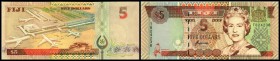 Reserve Bank
 5 Dollars o.D.(1995, Sign. J.Kuabuabola) Dfa.TdlR, Ser.T, D.braun, Udr.mfg., P-101a I