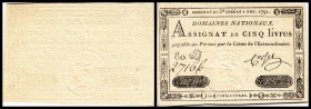 5 Livres 1.11.1791, Serie D, P-A50 I
