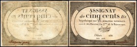 500 Francs 20.Pluv. l'an 2eme Rep.(8.2.1794) P-A77 III