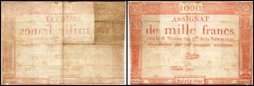 1000 Francs 18.Niv. An III(7.1.1795) P-A80 III/IV