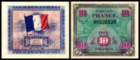 Allied Miltary Currency
 10 Francs 1944, P-116a II