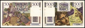 Banque de France
 500 Francs 2.1.1953, P-129c. Nst. II/III