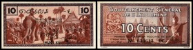 Gouvernement General
 10 Cents o.D.(1939/Sign.14) No.KN 6stellig o. Punkt, danach 2 SerienBst., P-85d I