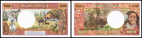frühere Ausgaben --> Neukaledonien (Noumea) auch Franz. Ozeanien und Tahiti
 1000 Francs o.D.(1996, Sign.3) Rs. Text 4zeilig „La Contrefacon.„, P-2c ...