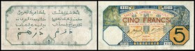 5 Francs 21.10.1926/Dakar(Senegal) P-5Bc, Papierfehler restauriert II/III