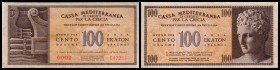 Italienische Okkupation 2.WK
 100 Dr.D.(1941) Grap. OI 73, PS-M4 Cassa Mediteranea I-