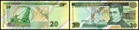 Banco Central
 20 Lempiras 30.3.2000, 50 Jahre Centralbank, re. KN ZT aufsteigend, rot, P-83 I