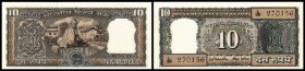 Republic / Reserve Bank
 10 Rupien o.D.(1969/79, Sign.77) P-69b (Ghandi) I