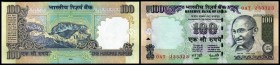Republic / Reserve Bank
 100 Rupien 2006, Sign.89 „L„, Mahatma Ghandi) gebr. SiStr. blaubronze, P-98b I