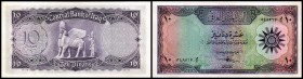 Republik / Central Bank
 10 Dinars o.D.(1959) ohne Sicherheitsstreifen, Sign.13, P-55a I-