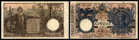 Köngreich
 5 Lire (Serie 2012 = 9.4.1915) Grap.-BS 23, P-23d Biglietti di / Stato (Staatsnoten) III-