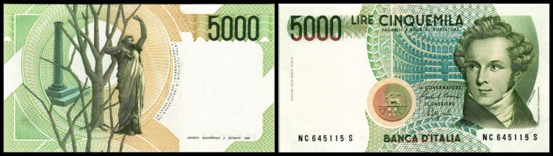 Banca d’Italia
 5000 Lire Dec. 4.1.1985(1992) Sign. Ciampi-Speziali, Grap. 542,...