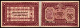 Militärausgaben
 1 Lire 1918, b nach Seriennummer, zu Grap. OS4, P-M4 Cassa Veneta dei Prestiti / Österr. Okkupation I-