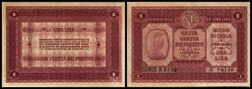 Militärausgaben
 1 Lire 1918, b nach Seriennummer, zu Grap. OS4, P-M4 Cassa Veneta dei Prestiti / Österr. Okkupation I/II