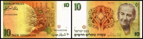 Bank of Israel
 10 New Shequalim 1987, Sign.7, P-53b II+