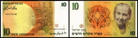 Bank of Israel
 10 New Shequalim 1992, Sign.8, P-53c II/III