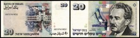 Bank of Israel
 20 New Shequalim 1993, Sign.8, P-54c III+