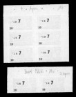 Militärgeld 1964/69 (perf. Kupons aus Markenheftchen ca. 40 x 20 mm)
 7 Agorot o.D.(1965) Udr. hellblau, KN 10 (8x) 2) mit Währungsangabe in Agorot u...