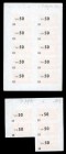 Militärgeld 1964/69 (perf. Kupons aus Markenheftchen ca. 40 x 20 mm)
 50 Agorot o.D.(1967) Udr. rosa, KN 12 (15x) 2) mit Währungsangabe in Agorot und...