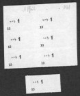 Militärgeld 1964/69 (perf. Kupons aus Markenheftchen ca. 40 x 20 mm)
 1 Pfund o.D.(1968) Udr. blaßgraugrün, KN 13 (7x) 2) mit Währungsangabe in Agoro...