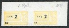Militärgeld 1964/69 (perf. Kupons aus Markenheftchen ca. 40 x 20 mm)
 2 Pfund o.D.(1968) Udr. dklgelb, KN 13 (2x) 2) mit Währungsangabe in Agorot und...