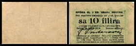 Notgeld 1.WK
 10 Filler 10.6.-10.8.1919, B-H50 Osijek III