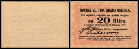 Notgeld 1.WK
 20 filler 10.6.-10.8.1919, B-H51 Osijek I