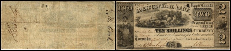 Specialized issues
 2 $ = 10 Shillings 1836, P-S1558 Agricultural Bank III