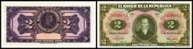 El Banco de la Republica
 2 Pesos 1.1.1955, Serie GG, P-390d I
