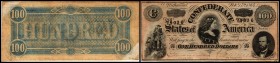 Konföderierte Staaten von Amerika / Confederate States
 100 $ 1864, Serie I) P-71, Rs. vergilbt, sonst I/II