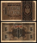 Government Notes
 1 Kuna 25.9.1942, (B-H265a/Ser. 1 Bst.) P-7a Nummern in Klammer nach Spezialkatalog Borna Barac 2002 I-